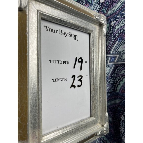 Talbots Women's Top Size Medium Petite MP Blue Paisley Long Sleeve Pullover - Picture 7 of 8